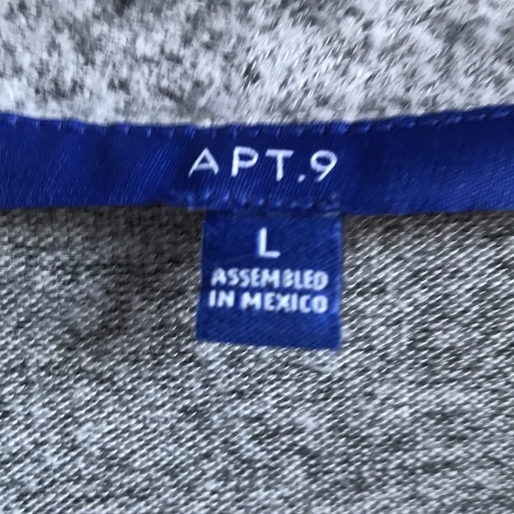 Apt. 9 Soft Asymmetrical Gray Heather Sweater, Si… - image 4